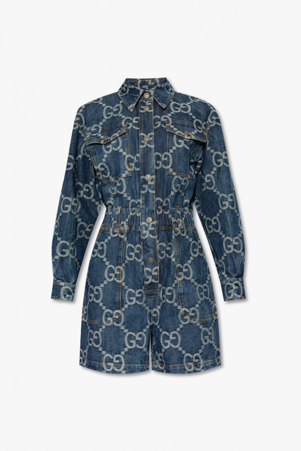gucci kids gg striped dress | Denim jumpsuit Gucci